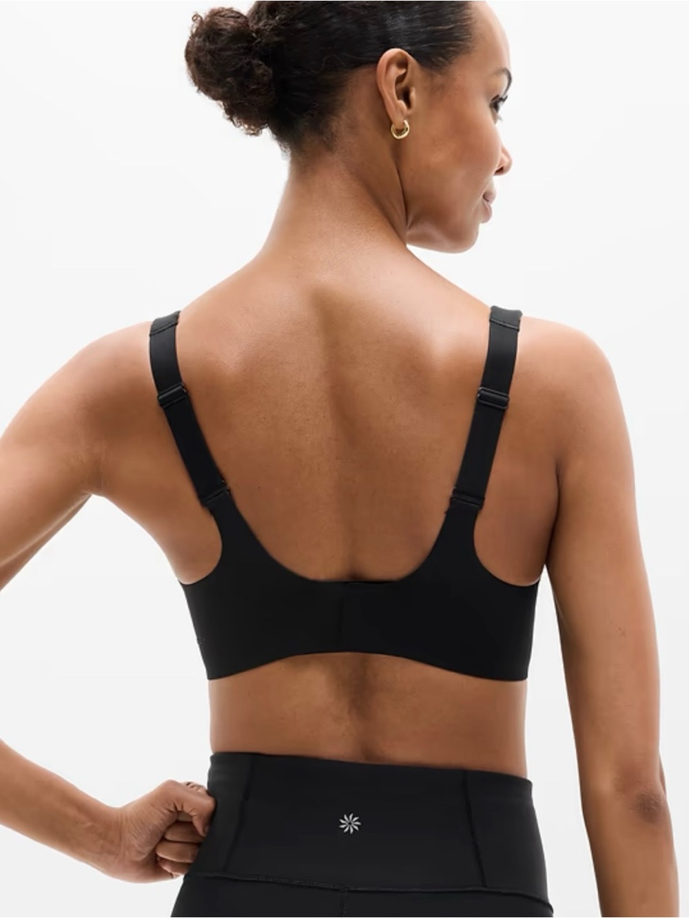 Athleta Stride Rite Black Sports Bra 36DD - Picture 2 of 7